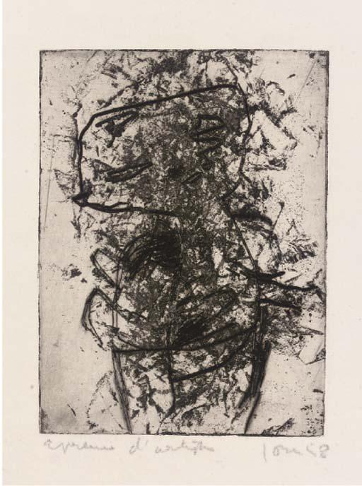 Asger Jorn - Untitled, from Friedhof der Maulwürfe (van der Loo 216)