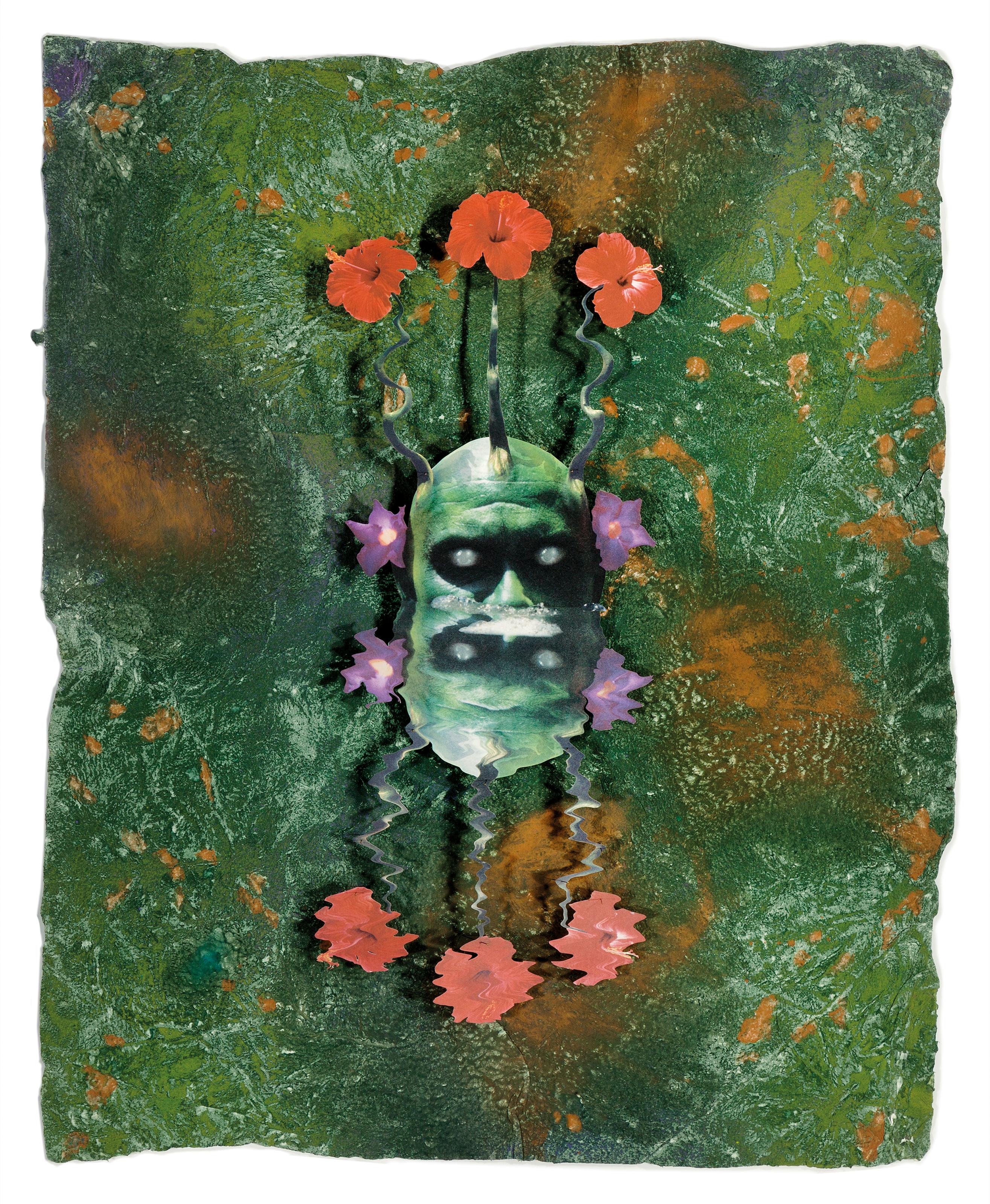 Ashley Bickerton - Green Reflecting Head Sam No. 2