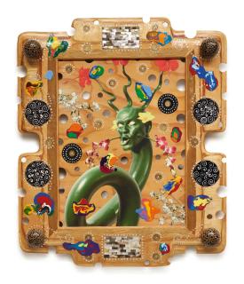 Ashley Bickerton - Snake Head Painting No. 2