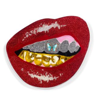 Ashley Longshore - Grill Cut Out with Butterfly, 2020