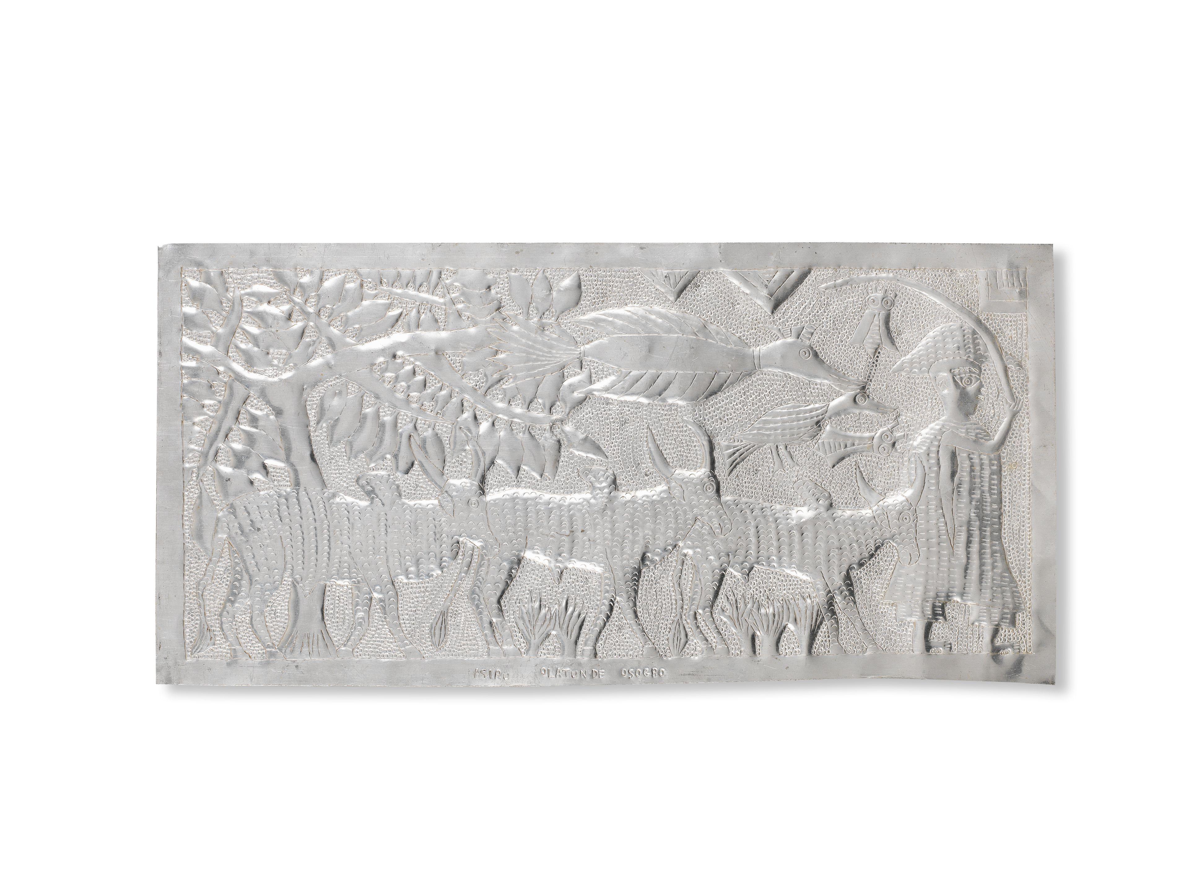 Asiru Olatunde - A pair of repousee panels: