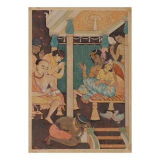 Asit Kumar Haldar - Untitled (Prabhavatigupta Ruling The Vakataka Kingdom)