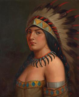 Astley David Middleton Cooper - Chip-Ink-Tu-Ta (Prairie Flower) 29 1/2 x 24 1/4 in. framed 36 x 30 in.