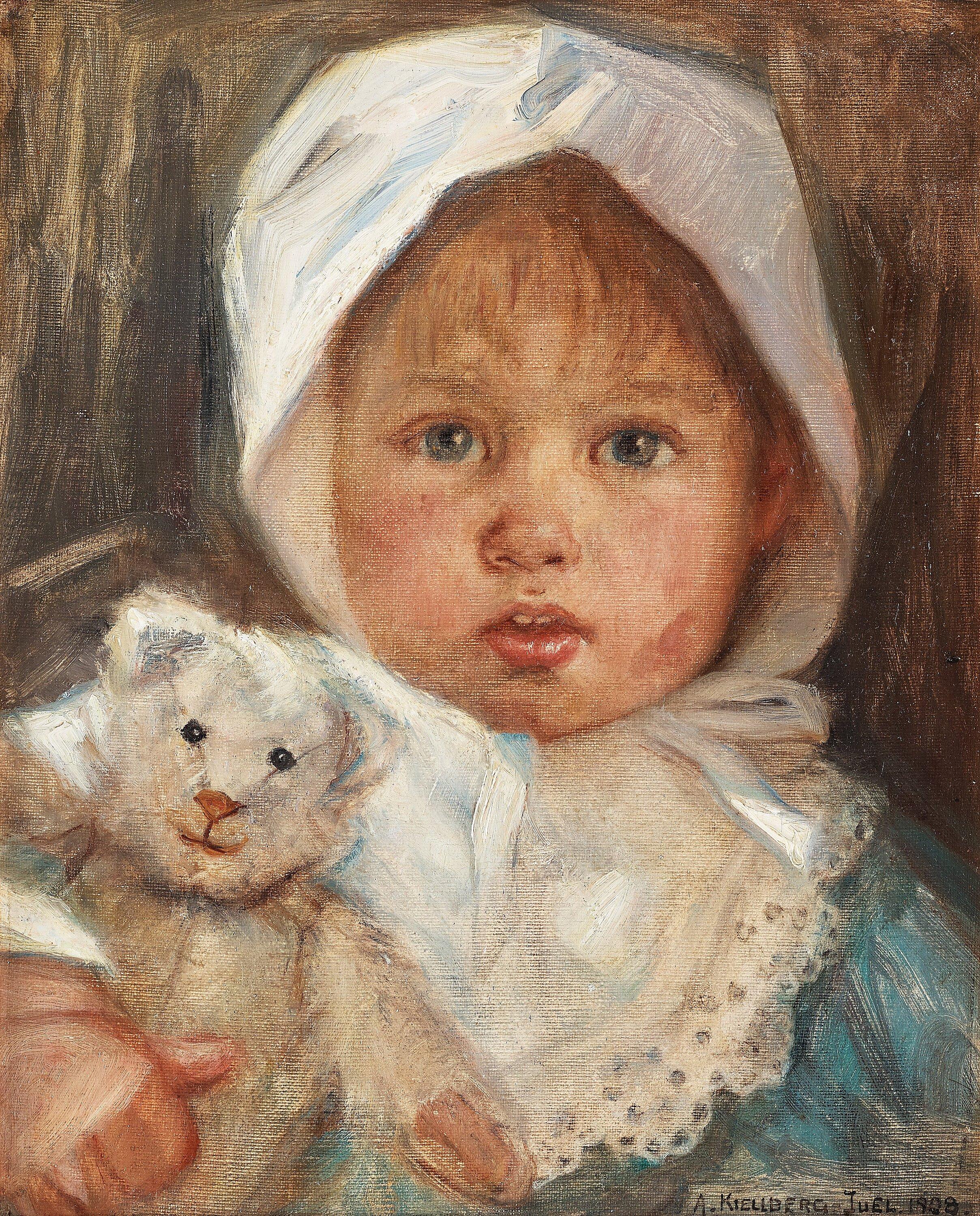 Astrid Kjellberg-Juel - Girl with teddy bear