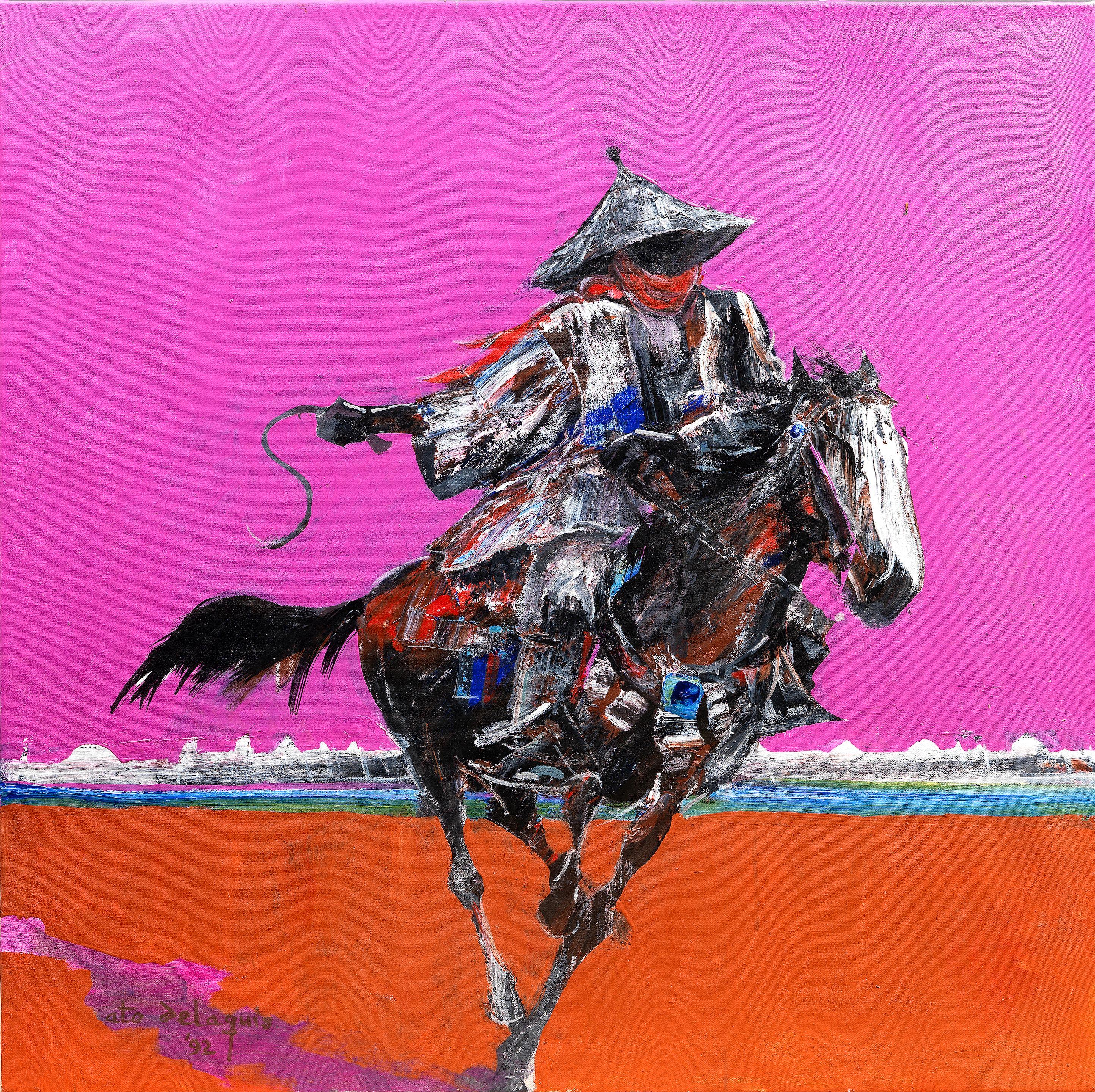 Ato Delaquis - Speeding dispatch rider with whip