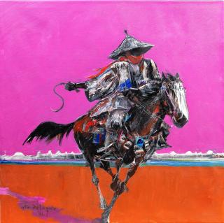 Ato Delaquis - Speeding dispatch rider with whip