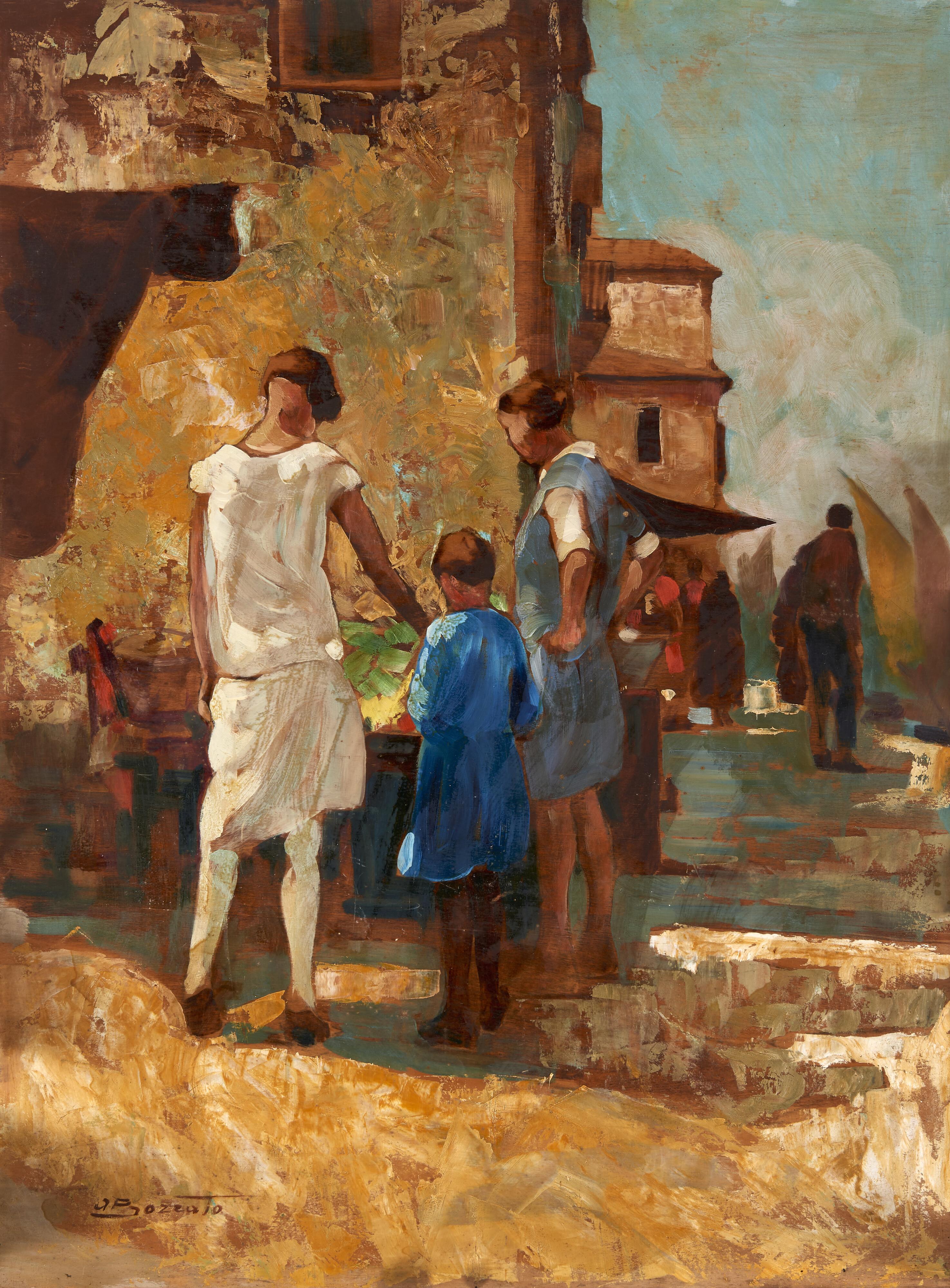 Attilio Achille Bozzato - Mercato a Chioggia