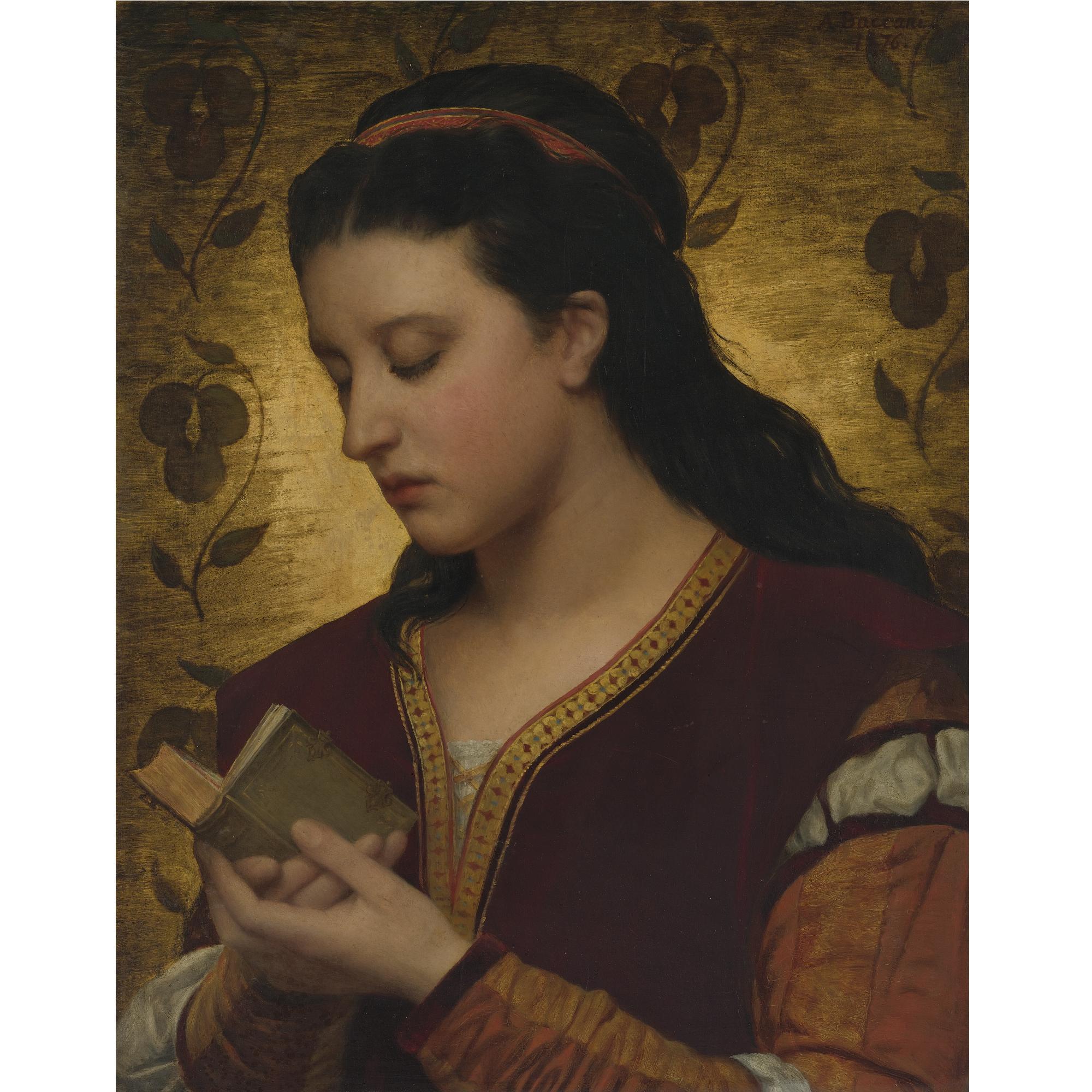 Attilio Baccani - Italian Lady Reading A Book