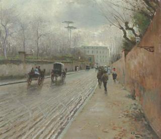 Attilio Pratella - A Rainy Day in the Vomero, Naples