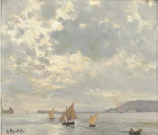 Attilio Pratella - Barche A Vela Nel Golfo di Napoli