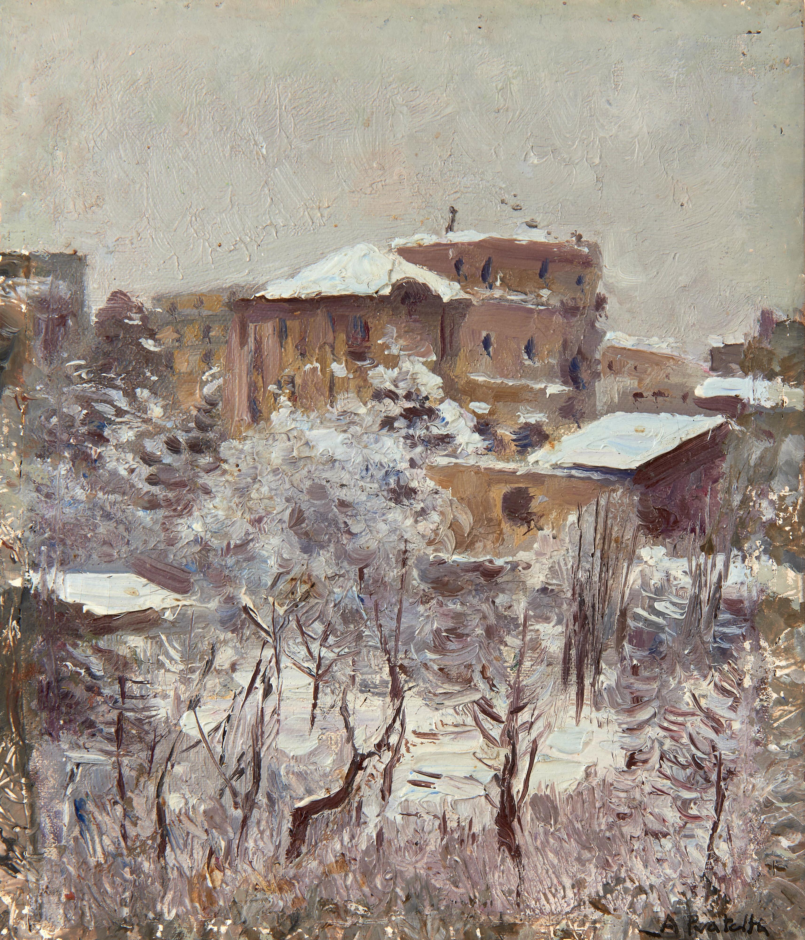 Attilio Pratella - Nevicata al Vomero vecchio