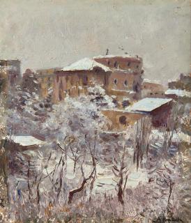 Attilio Pratella - Nevicata al Vomero vecchio