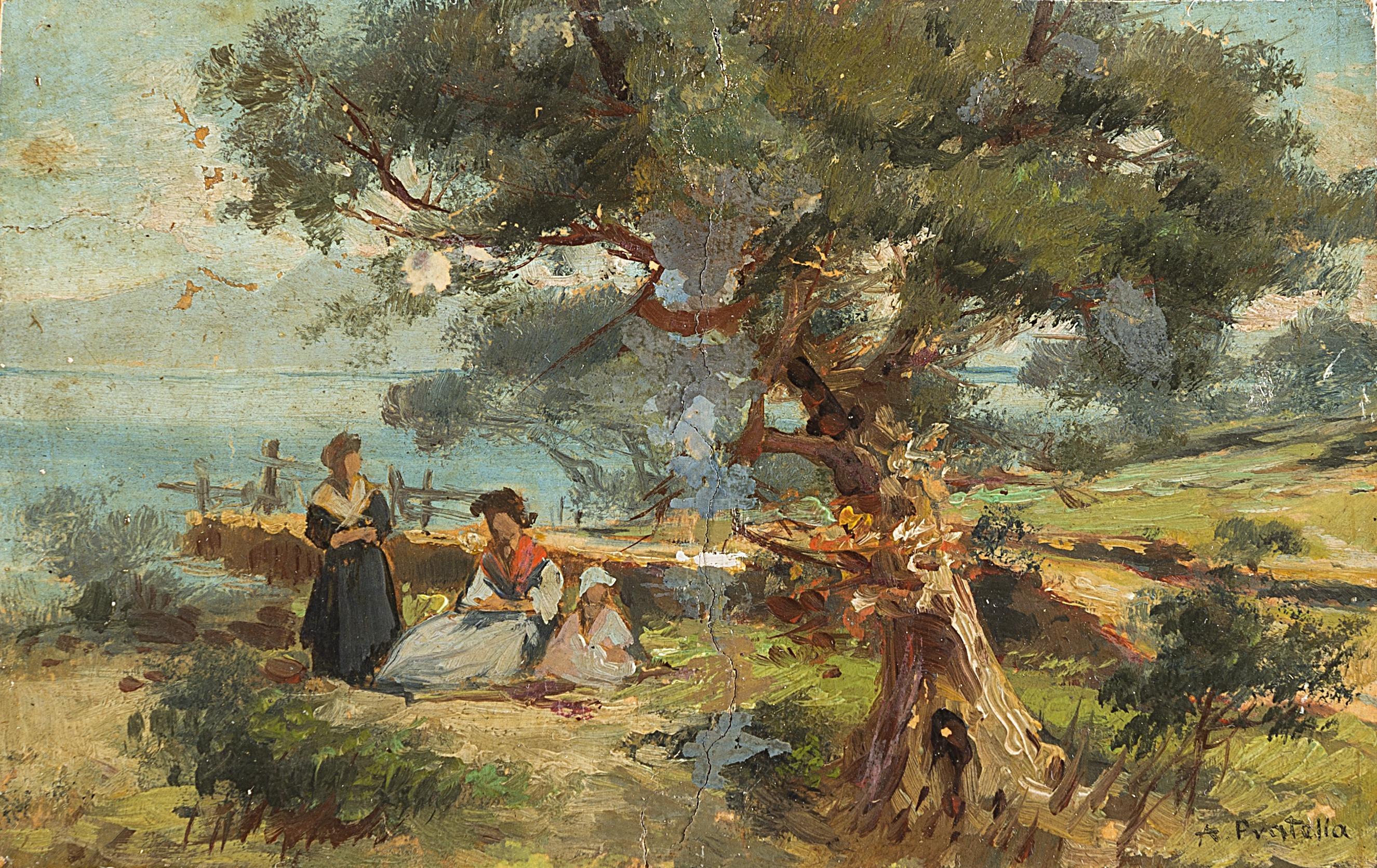 Attilio Pratella - Riposo al lago