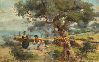 Attilio Pratella - Riposo al lago