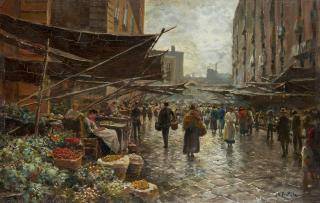 Attilio Pratella - Scena di mercato