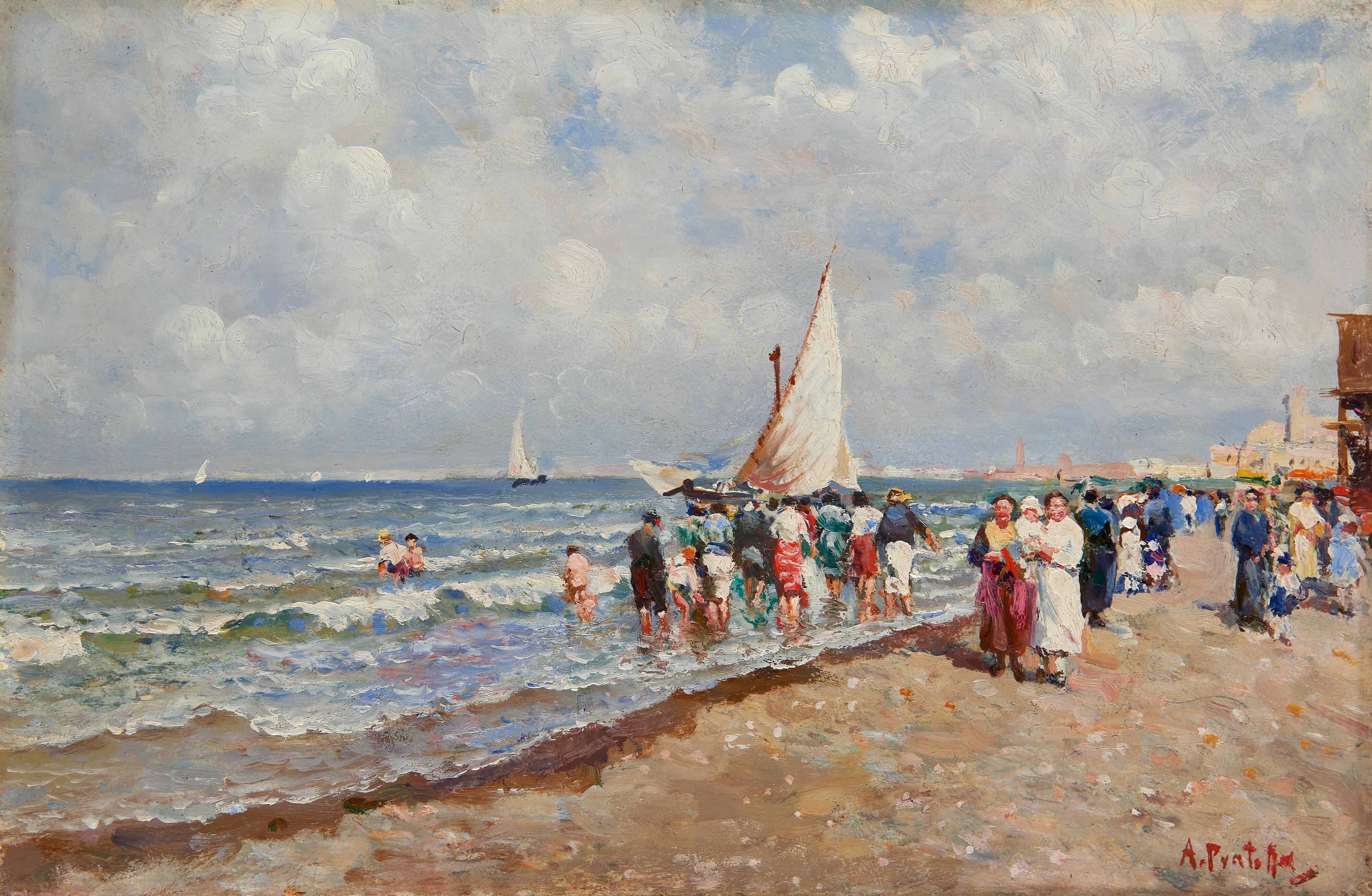 Attilio Pratella - Spiaggia a Portici