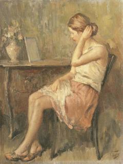 Attilio Toro - Ragazza allo specchio