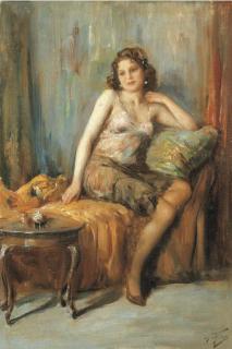 Attilio Toro - Signora sul divano