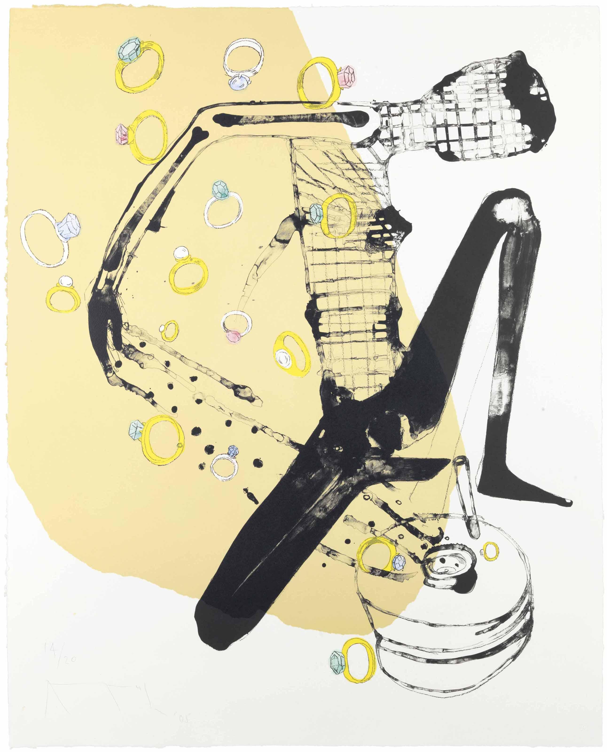 Atul Dodiya - Sabari Throwing Rings into the Chakki