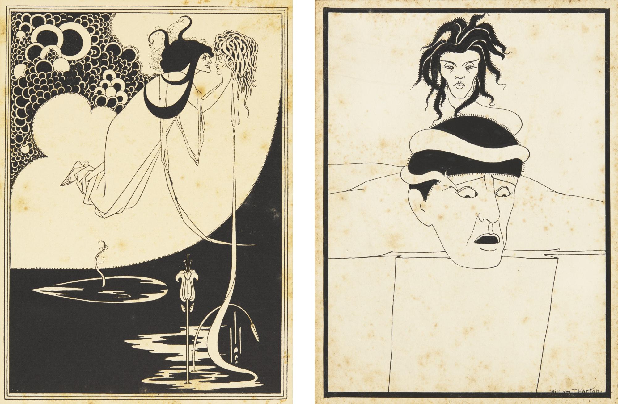 Aubrey Beardsley - Collection Of 18 Prints Or Reproductions Of Work By Beardsley, Including Plates From Salome, Together With Work By William T. Horton, Comprising: