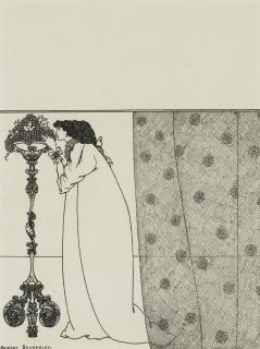 Aubrey Vincent Beardsley - Design For The Front And First Page Of The Savoy Or Woman Fondling Grapes
