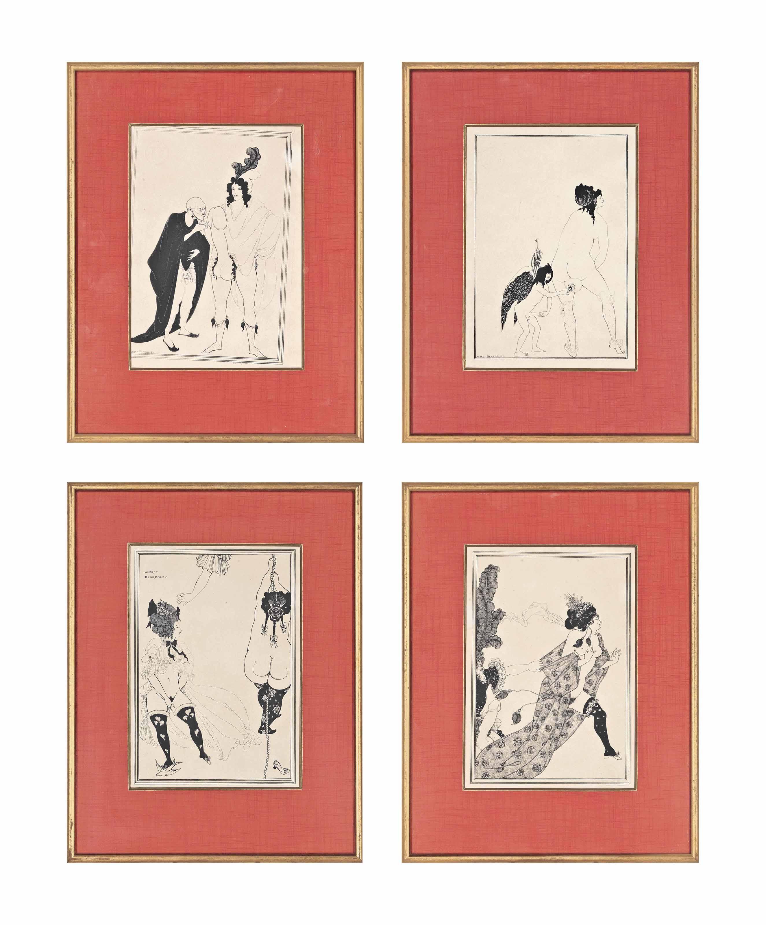 Aubrey Vincent Beardsley - Four Erotic Scenes