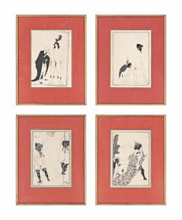 Aubrey Vincent Beardsley - Four Erotic Scenes