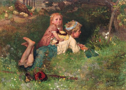 August Allebé - Butterflies