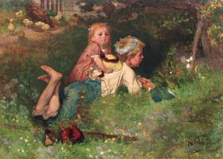 August Allebé - Butterflies