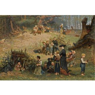 August Allebé - Dutch \'Het Kleine Sint-Jorisgilde Te Dongen\' (The Saint Joris Guild In Dongen)