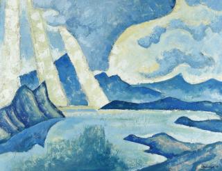 August Babberger - Gewitter am See