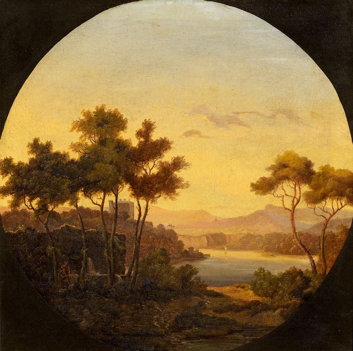 August Christian Geist - Zwei italienische Landschaften