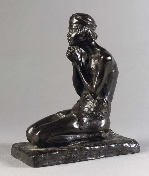 August Falise - Kneeling young man