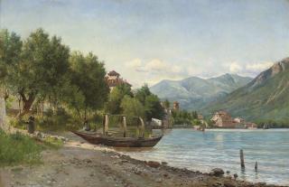August Fischer - Summer at Lake Lugano