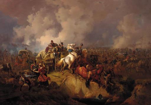 August Franz Schelver - A Military Encampment
