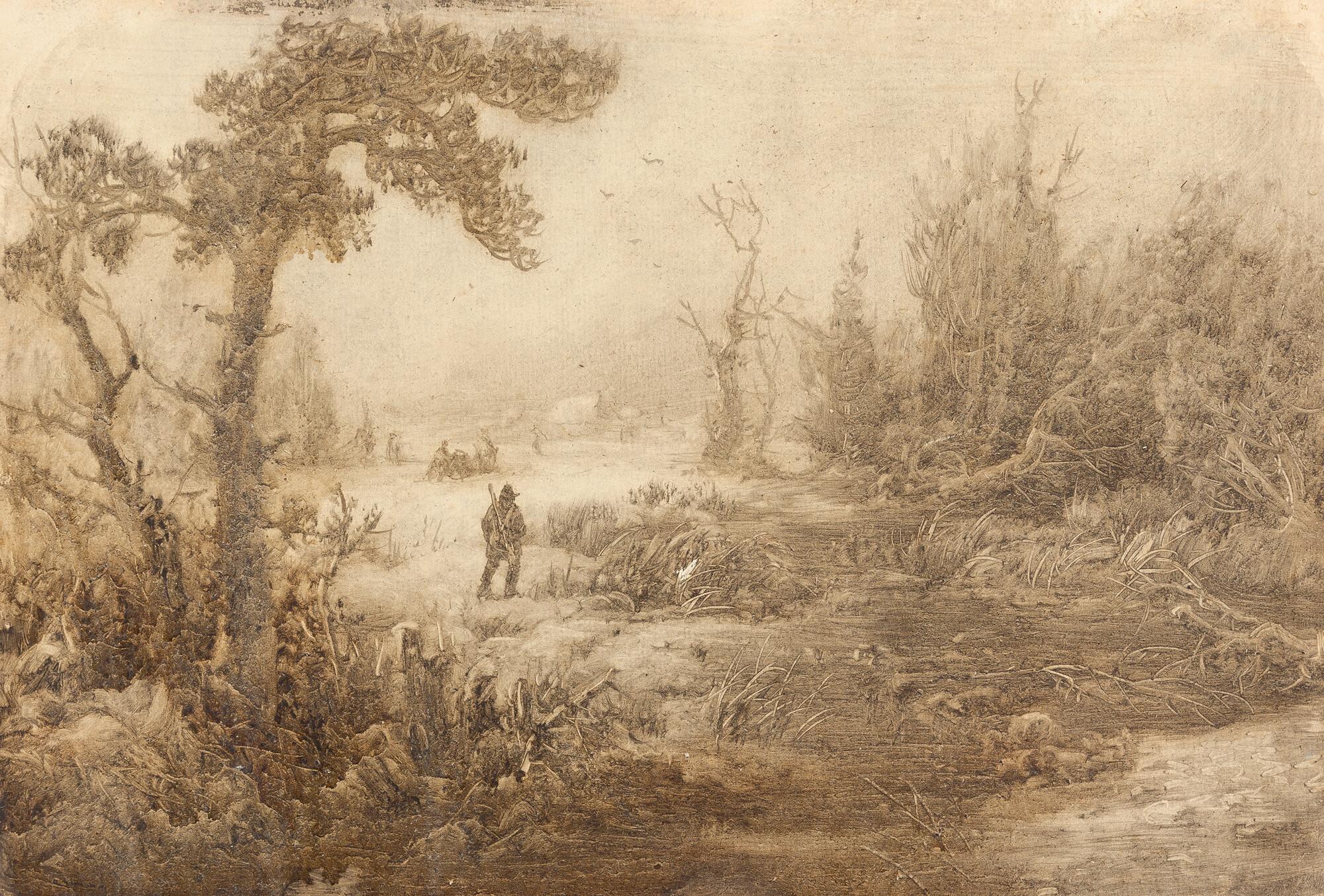 August Friedrich Piepenhagen - Jäger am Waldrand