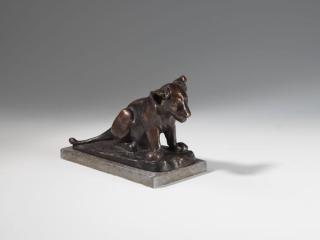 August Gaul - Junger sitzender Löwe (\