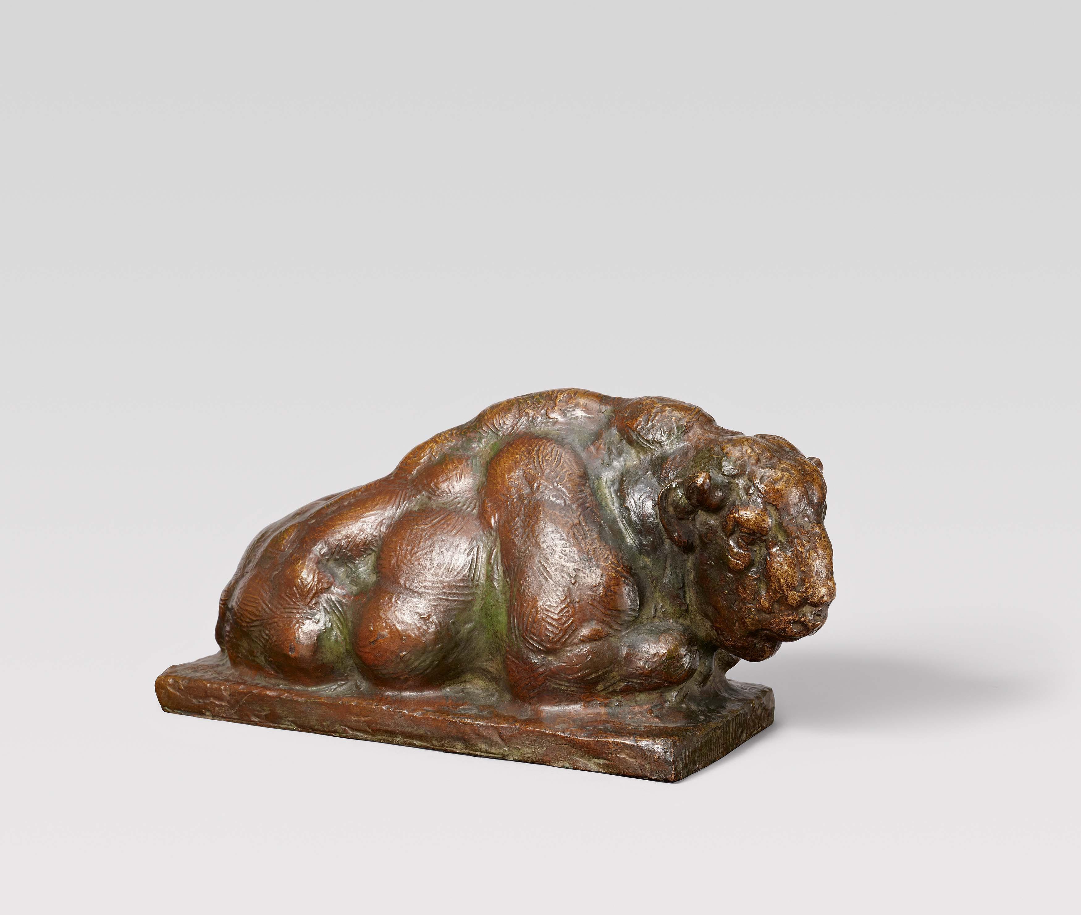 August Gaul - Liegender Wisent.