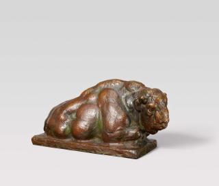 August Gaul - Liegender Wisent.