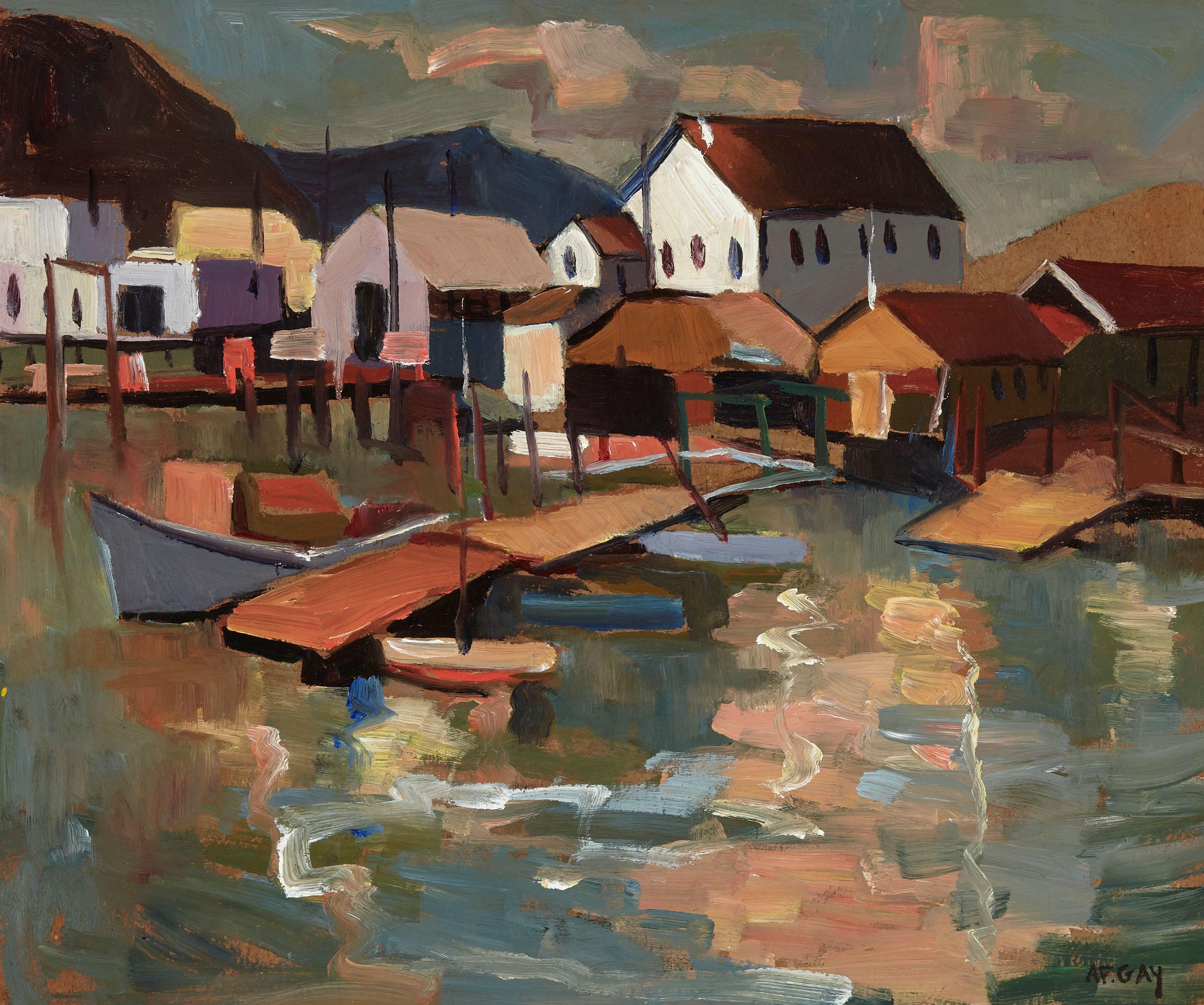 August Gay - The Canneries, Monterey 15 x 18in