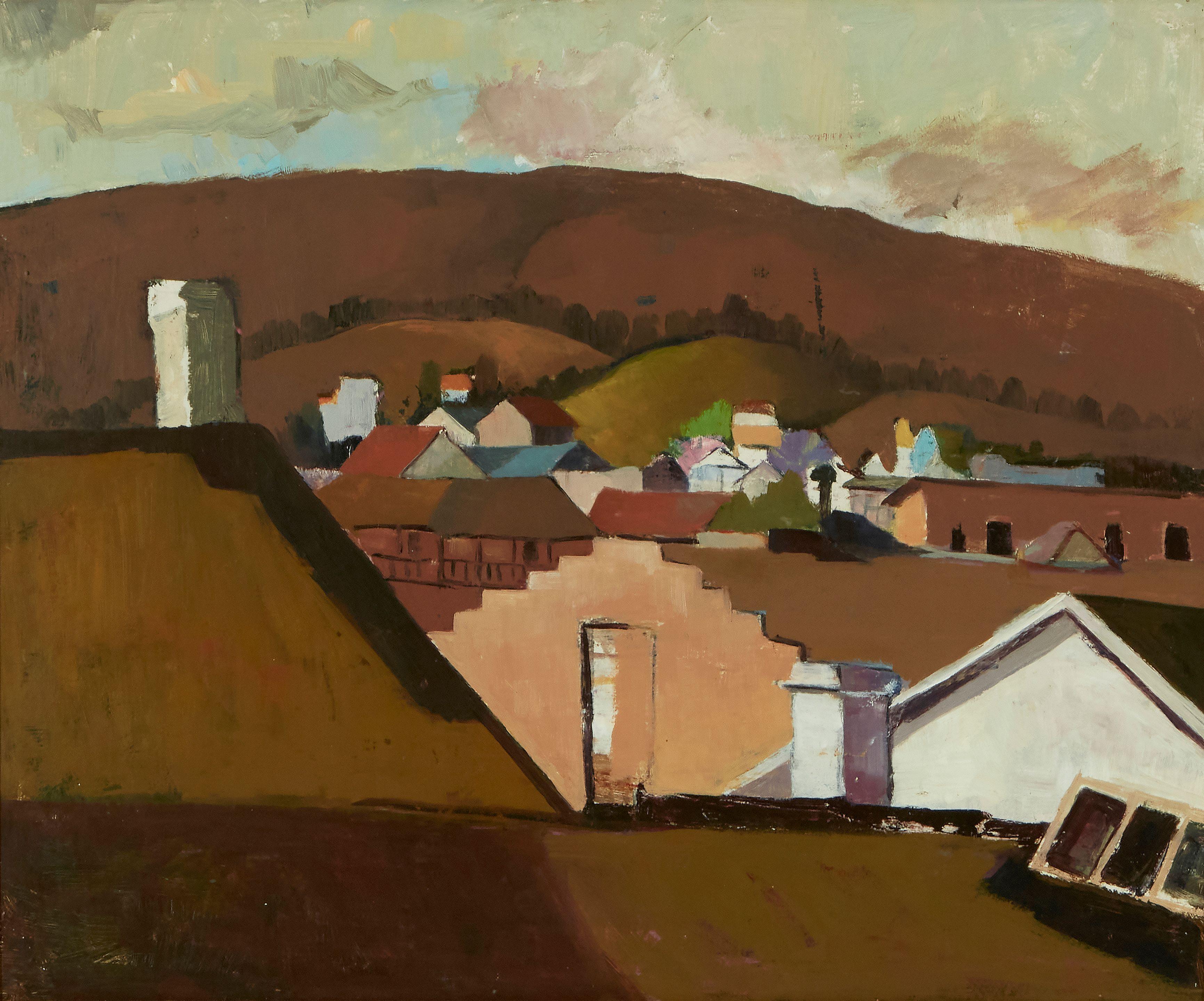 August Gay - View of Old Monterey from the Rooftops of Stevenson House