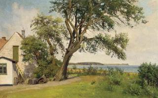 August Haerning - The cottage by the sea