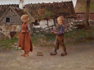 August Hagborg - Children playing