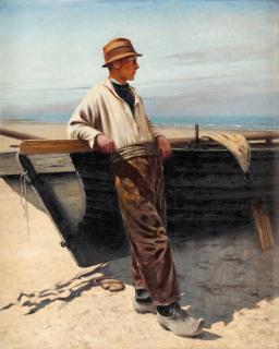 August Hagborg - Fisherman by the sea