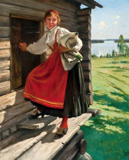 August Hagborg - Girl In Mora Dress.
