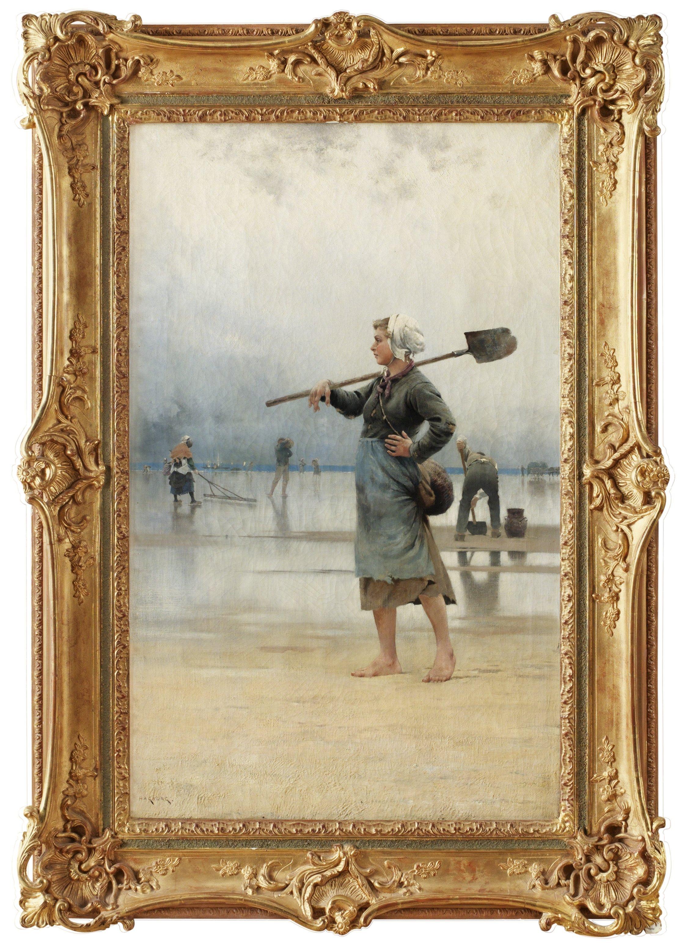 August Hagborg - Ostronplockerska, Bretagne