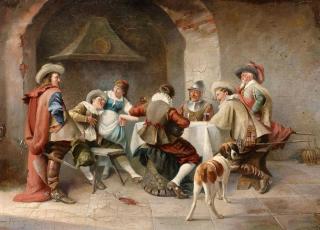 August Hermann Knoop - Landsknechte in der Schänke