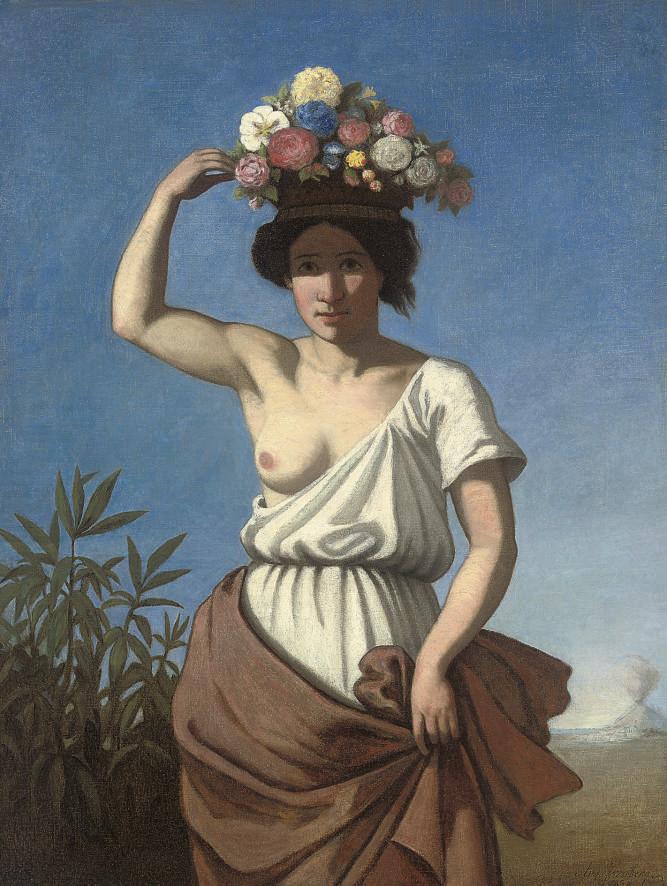 August Jernberg - A Pompeiian beauty carrying fruit