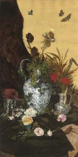 August Johann Holmberg - Still life with butterflies
