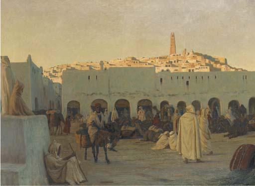 August Le Gras - Oriental market at Ghardaïa